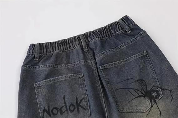 Blue Denim Shorts Summer Casual Loose Straight Leg Unisex Baggy Jeans Shorts Jorts Grunge Harajuku Streetwear